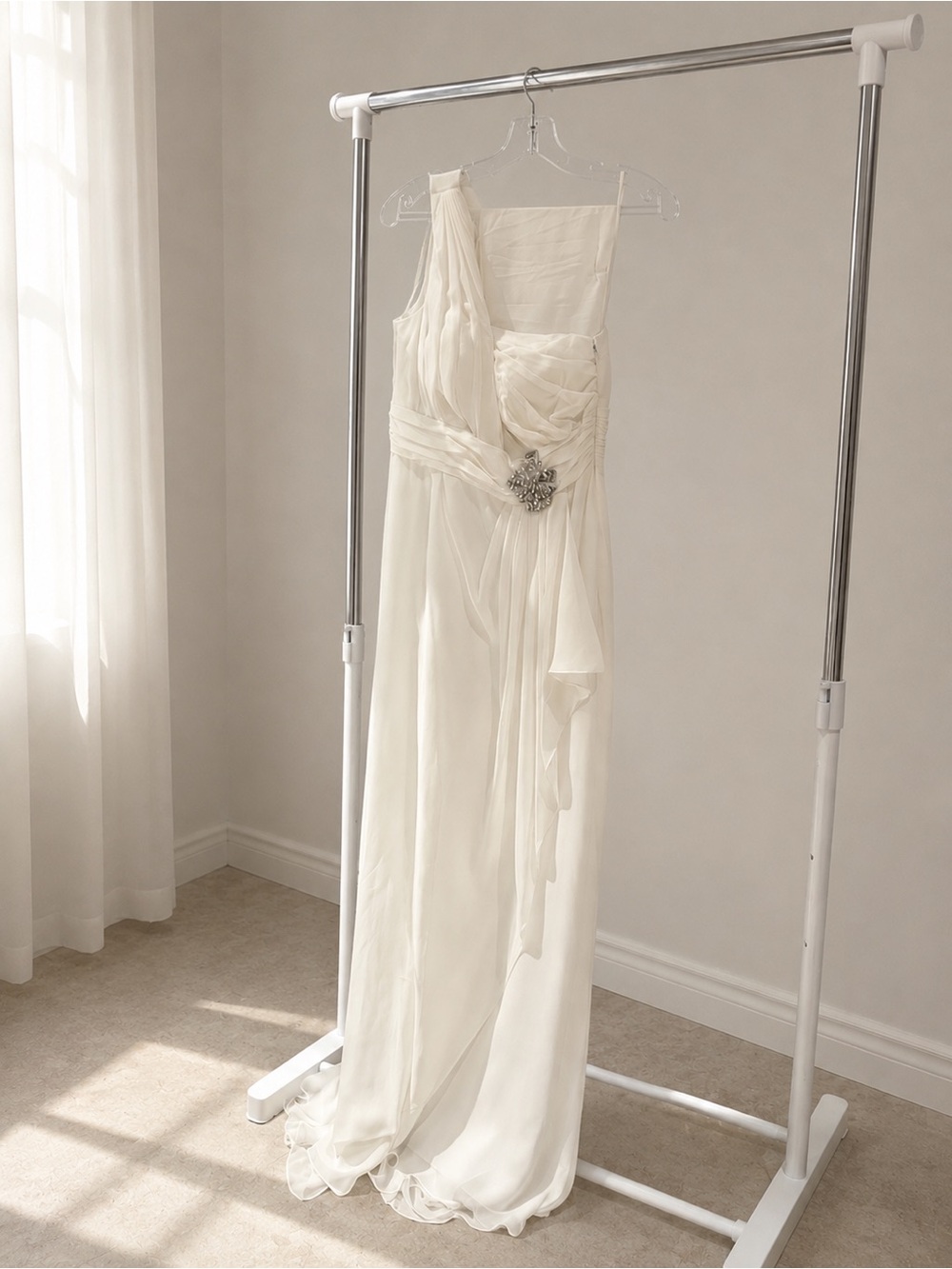 ✨ NEW May Queen Couture Ivory Formal Gown + Matching Shawl | Size 8